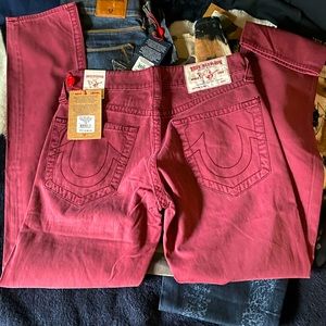 True Religion Khaki Pants Men’s 30 maroon NWT